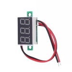 Voltmetru digital cu leduri rosii, 3.5 - 30 V, de culoare negru, cu 3 digit si 2 fire